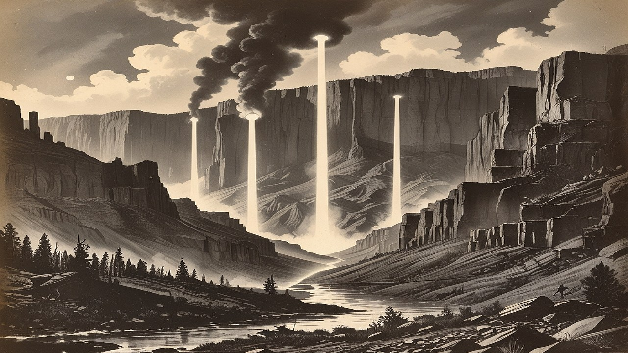 1892: Bisbee Region Copper Camp Light Columns