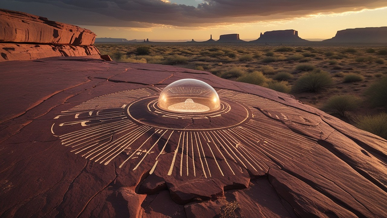 1905: Hopi Rock Glyph Depiction of Sky Ship