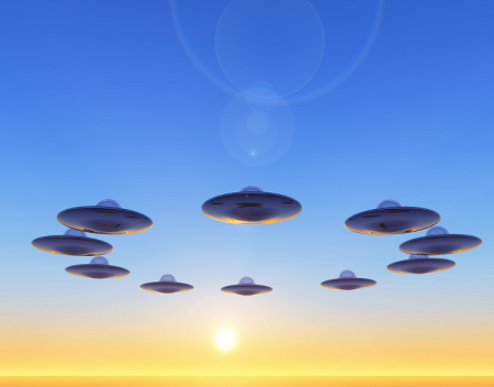 1954: UFO Fleet Over Tuscany