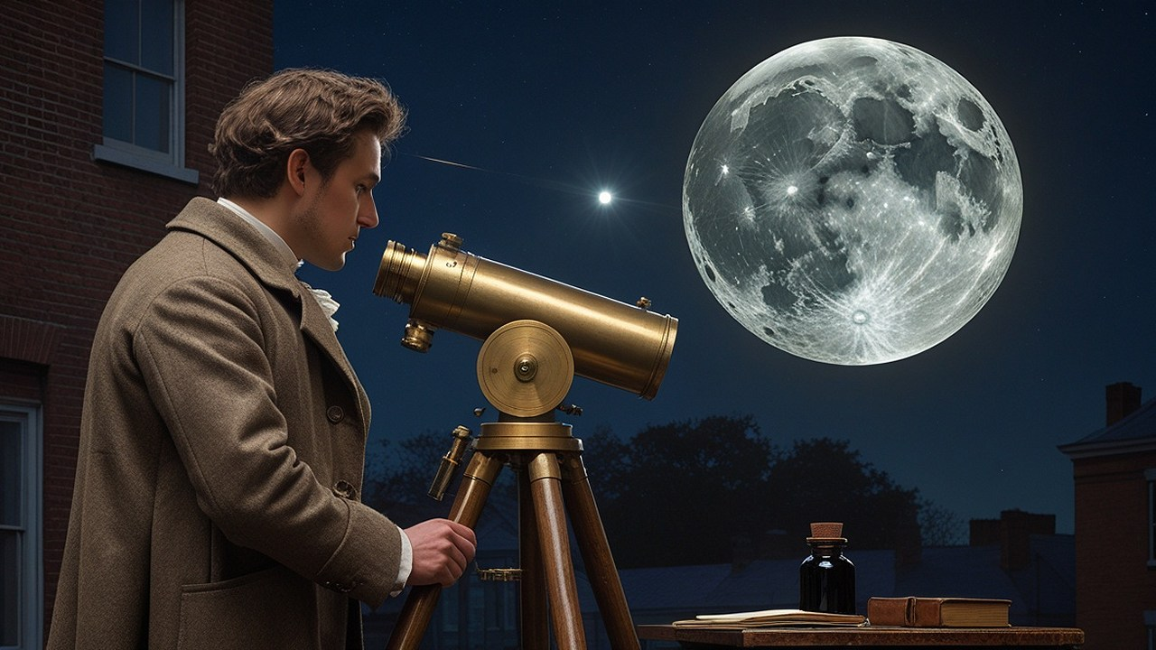 April 1874: A White Streak Across the Moon