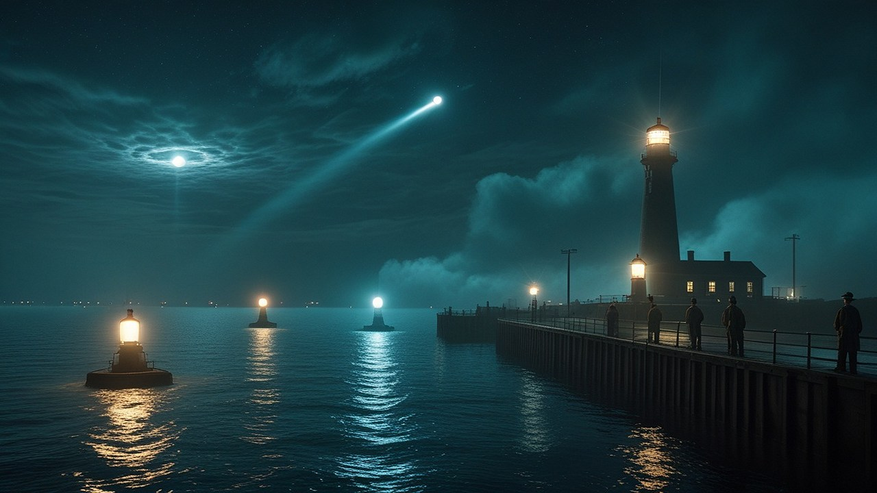 Late 1930s: Mysterious Lights Over the Delaware Bay